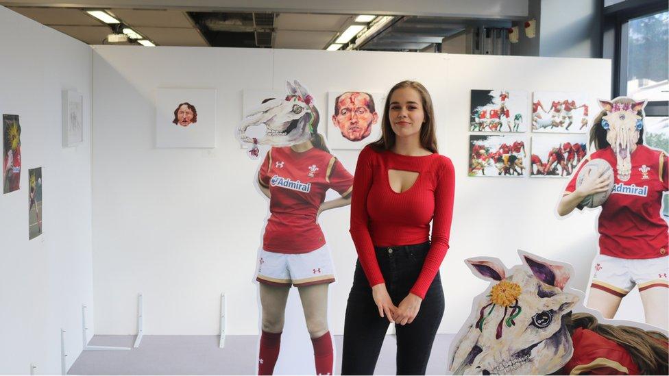 Carys Feehan with her exhibition