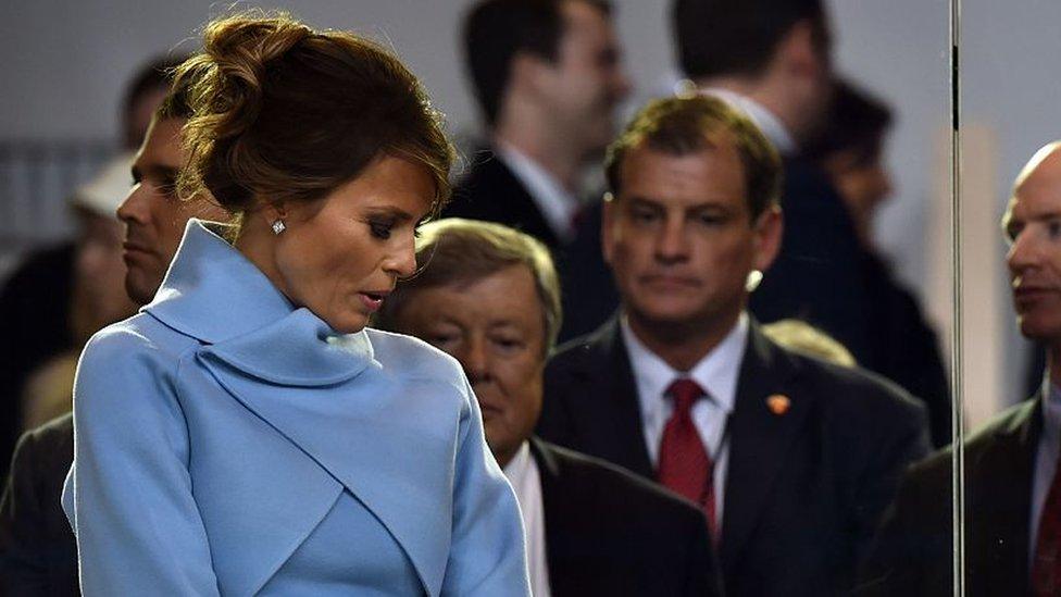 First Lady Melania Trump at the ceremony