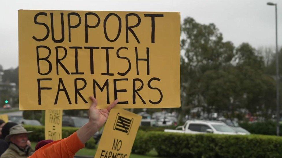 Sign saying Support British Farmers