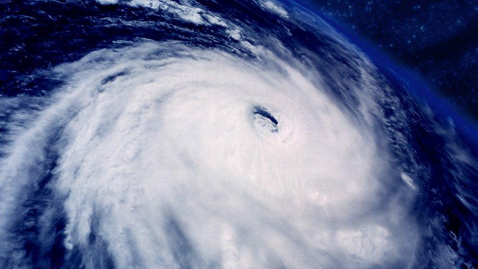 A hurricane seen from space