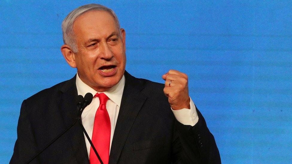 Image shows Benjamin Netanyahu