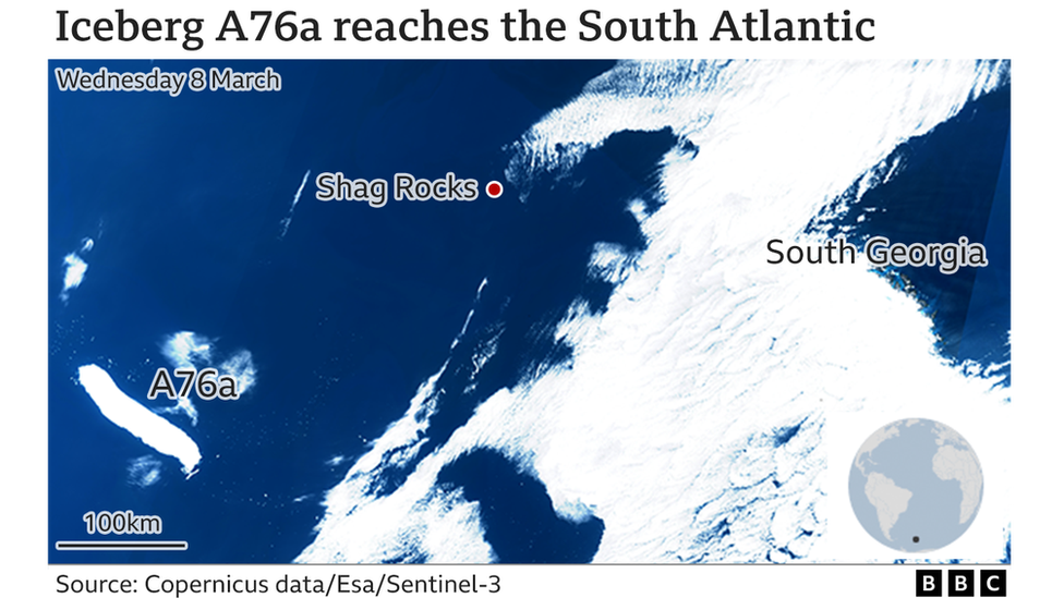 Map showing location of A76a