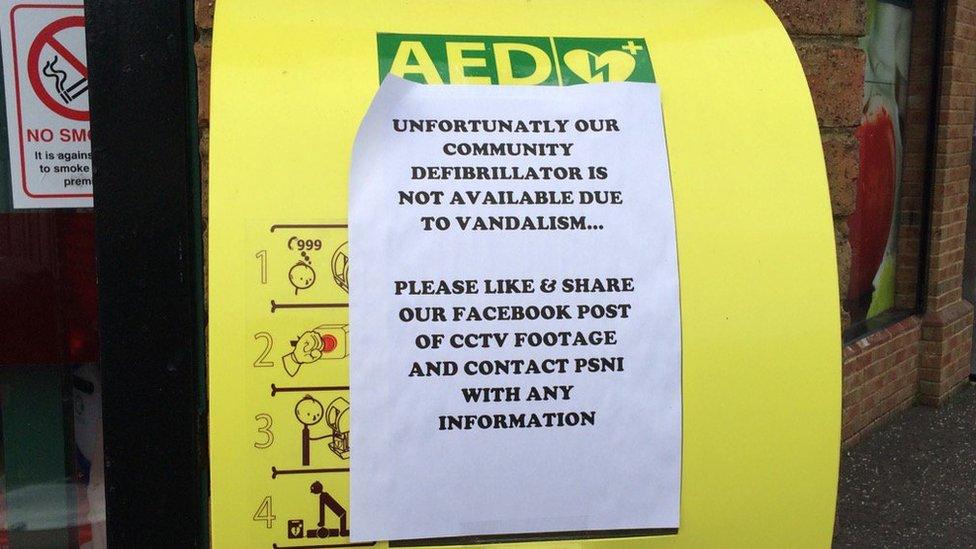 The £1,500 defibrillator was only installed in June