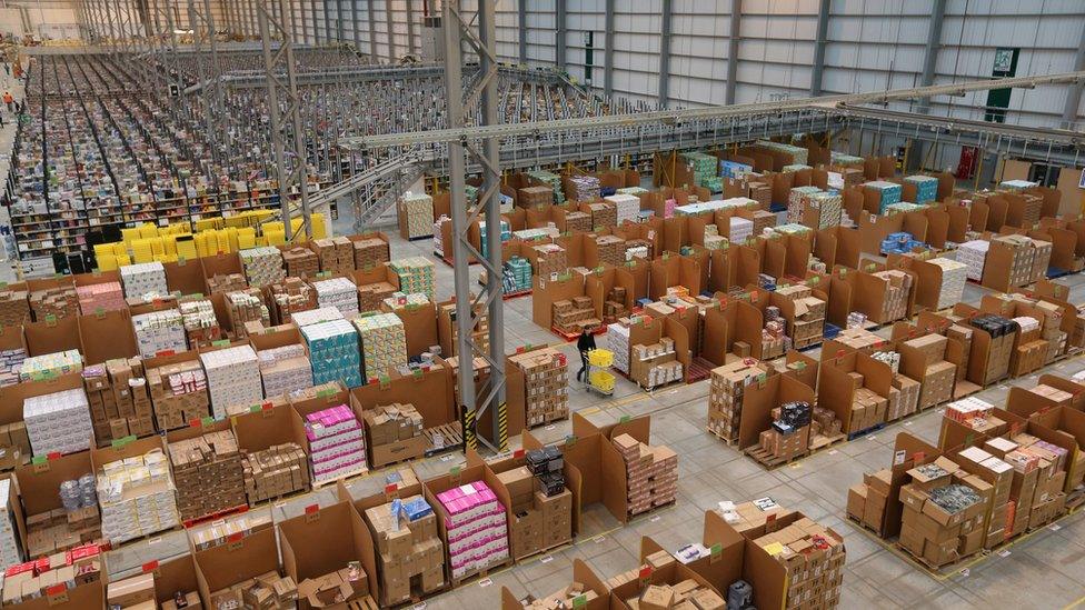 Amazon's fulfilment centre in Peterborough, England