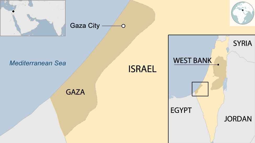 map of Gaza