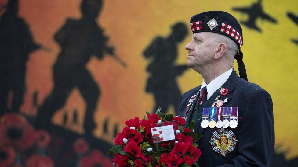 Charlie MacVicar at the Royal British Legion Remembrance Garden in Grangemouth