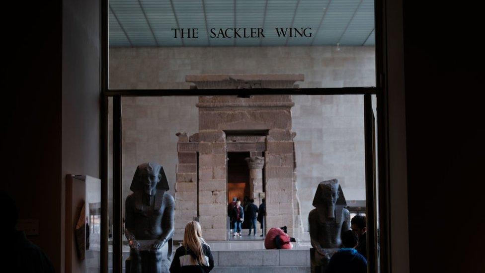 People visit the Sackler Wing at the Metropolitan Museum of Art on March 28, 2019 in New York City