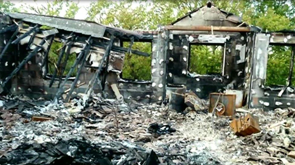 Fire damage at care home