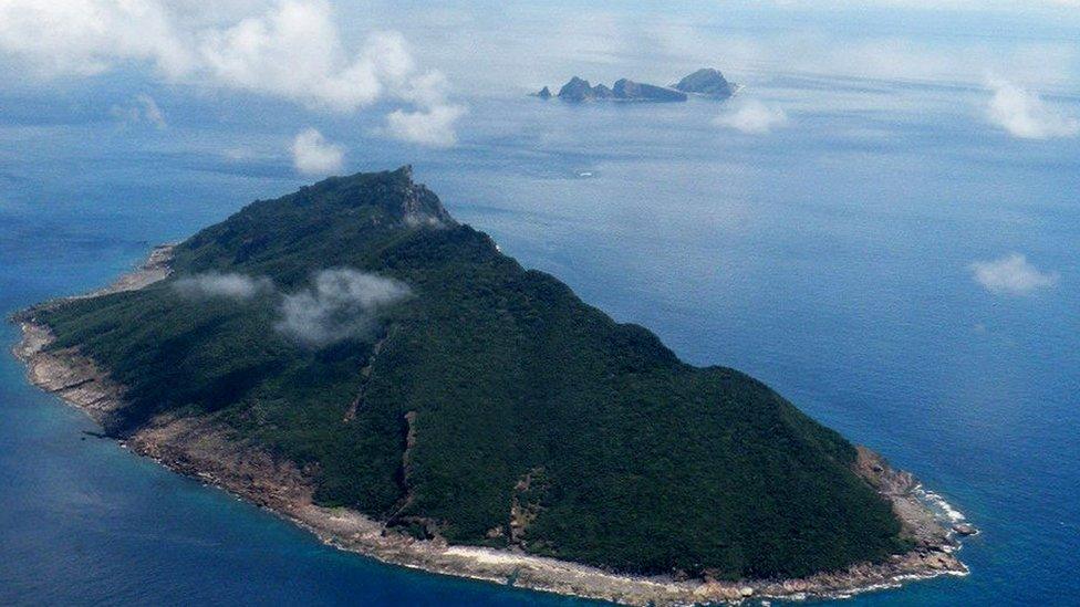 Aerial shot of the Senkaku/Diaoyu islands