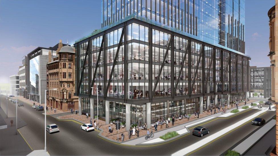 Planned office development in Argyle Street, Glasgow