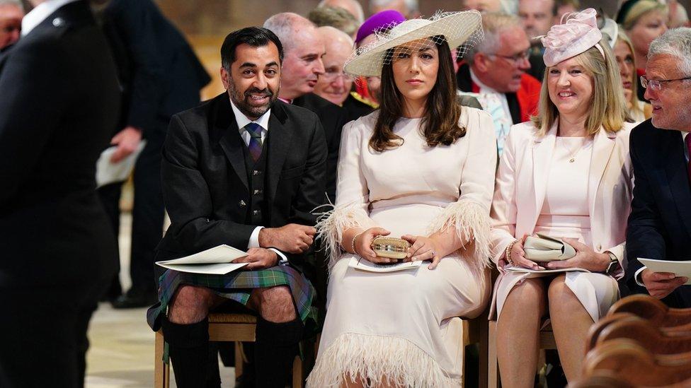 Humza Yousaf, Nadia El-Nakla and Alison Johnstone