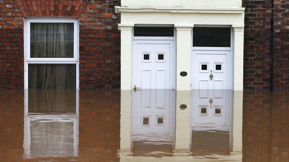 Homes submerged in Carlisle
