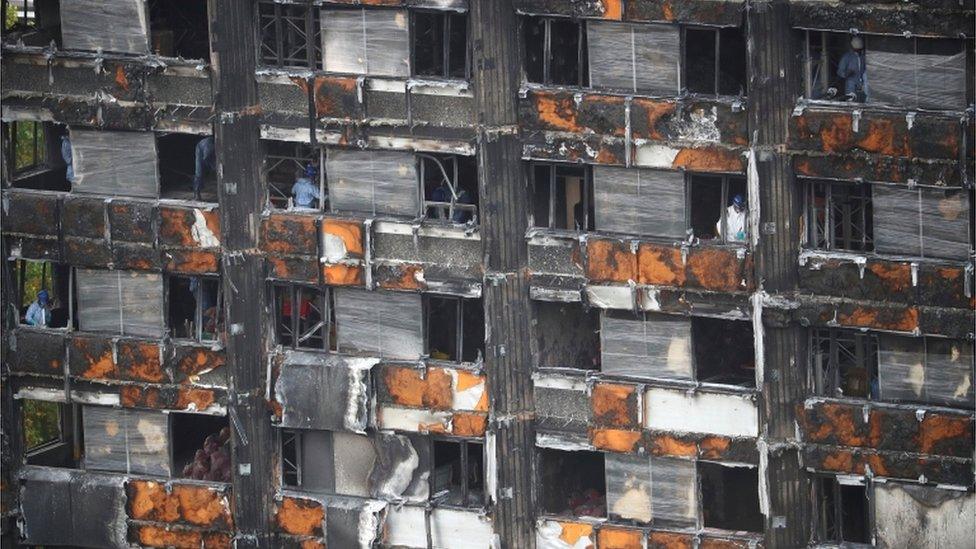 Workers in the Grenfell Tower