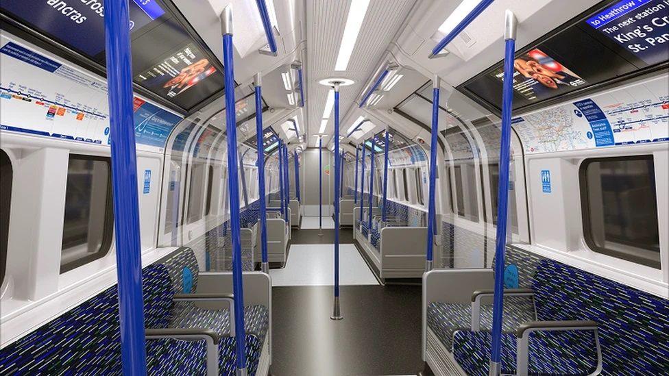 inside picture of new Piccadilly train