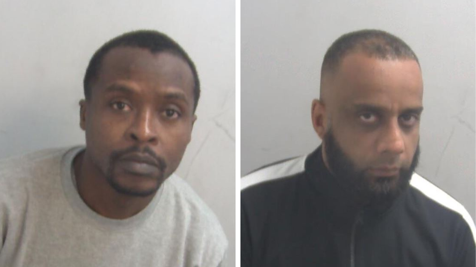 Custody mugshots of Nana Oppong and Israar Shah