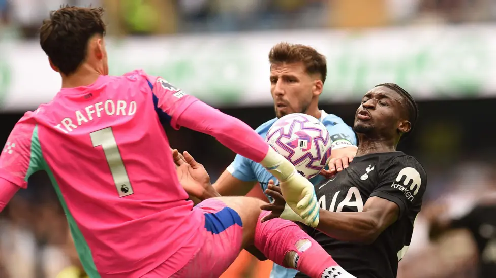 James Trafford avoids punishment for high boot challenge on Tottenham's Mohammed Kudus