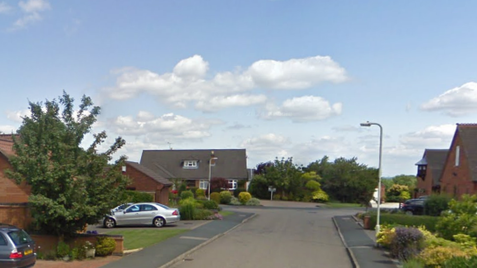 A Streetview image of The Coppice in Burbage where the killing took place