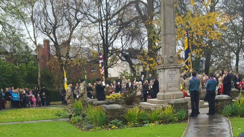 Normanton remembrance parade, West Yorkshire