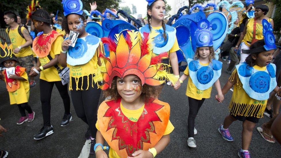 children's day parade at Notting Hill Carnival