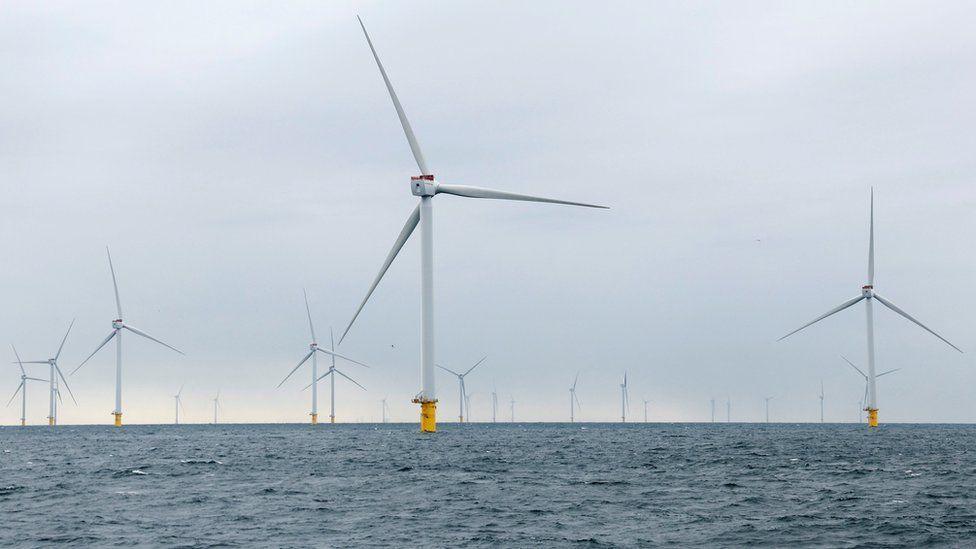 A photo of a wind farm