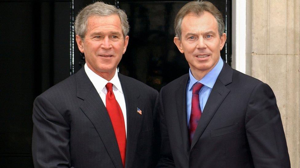 George Bush with Tony Blair