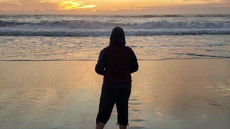 Woman at the beach