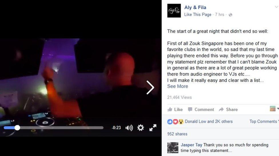 Screencap of Aly&Fila Facebook page on 8 March 2016