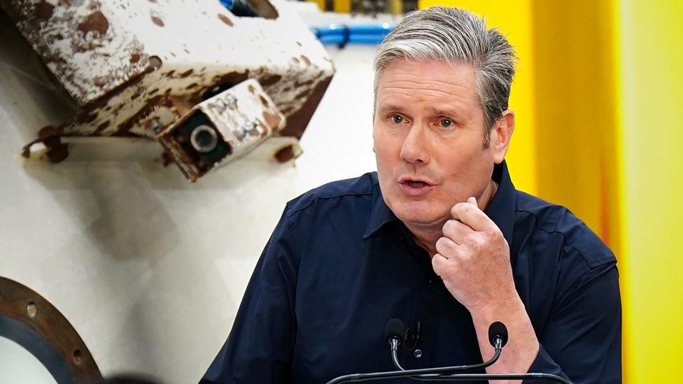 Labour leader Sir Keir Starmer speaking at the launch of the Labour party's mission on cheaper green power, setting out policies on clean energy, at Nova Innovation, Edinburgh. Picture date: Monday June 19, 2023