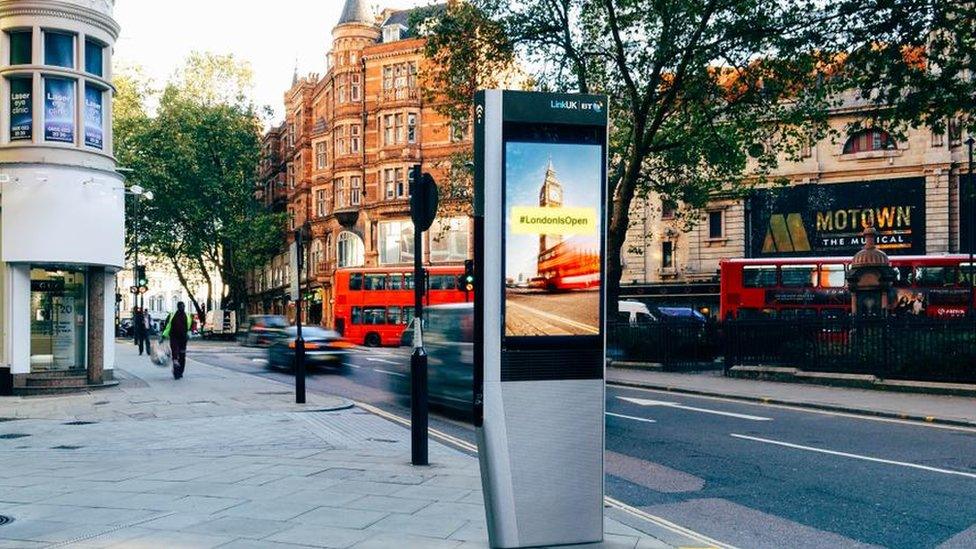 An InLinkUK kiosk in Holborn, London