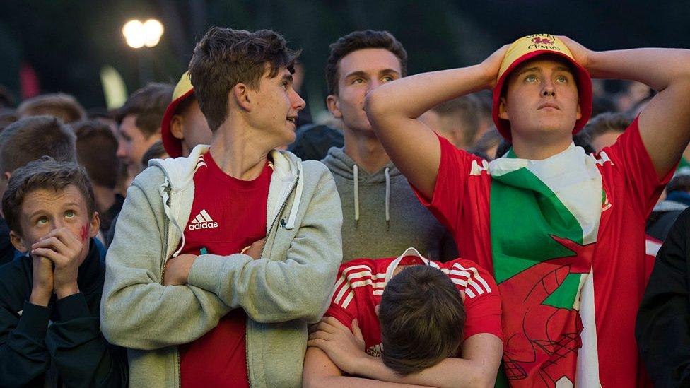 All the emotions - the fan zone in Cardiff during Wales v Belgium in 2016