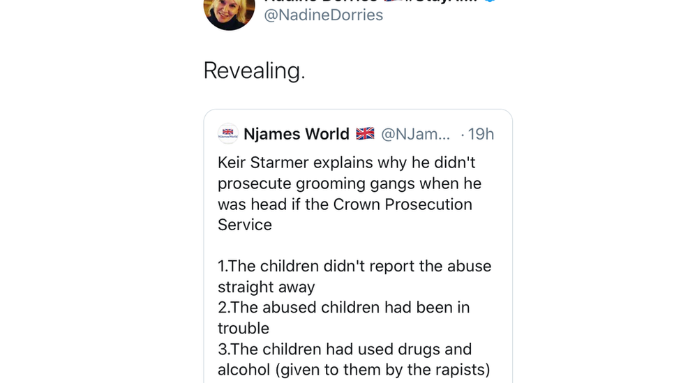 Nadine Dorries tweet