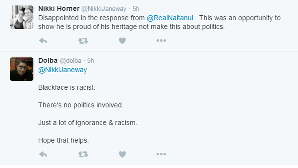 "Disappointed in the response from @realnicnatanui" says a user