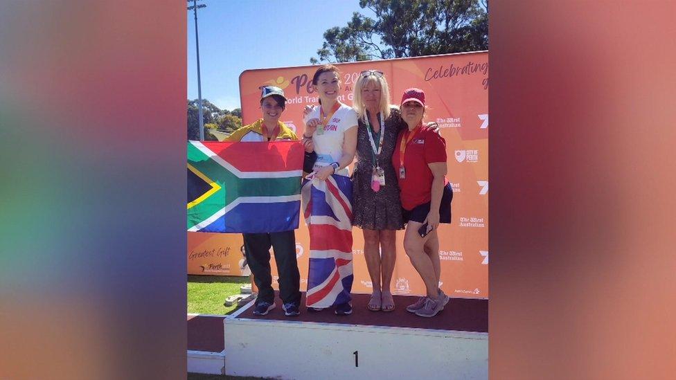 Lucy Ryan on the podium in Perth