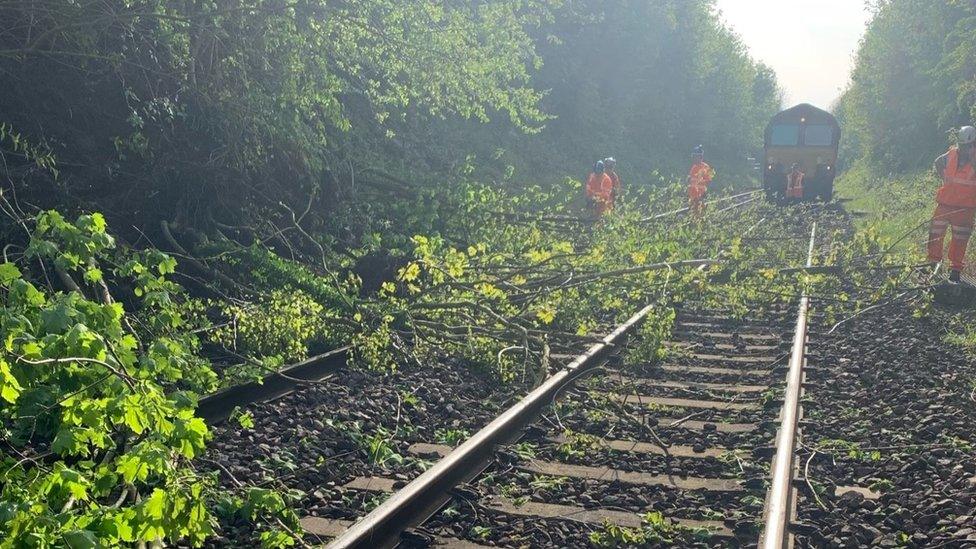 Landslip at Frodingham track