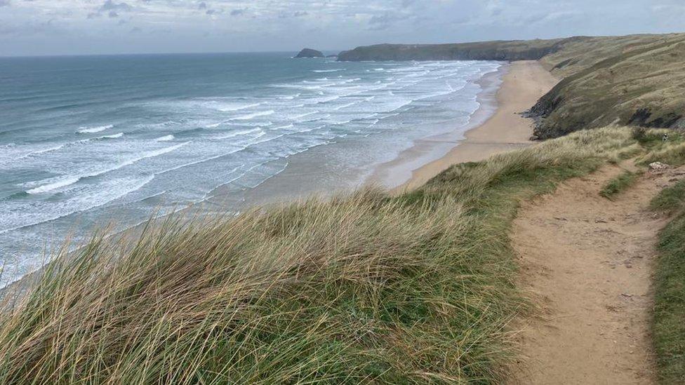 Coast path at Perranporth