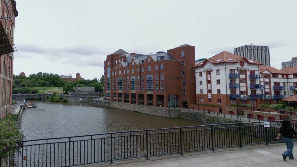 Waterway in Bristol which Google says is the official centre spot