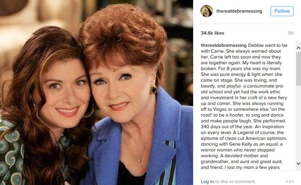 Debra Messing Instagram post