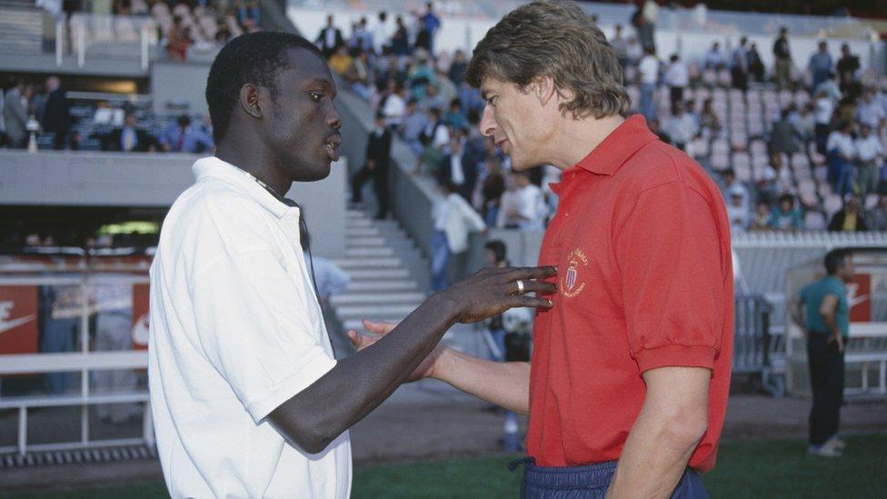 George Weah and Arsene Wenger