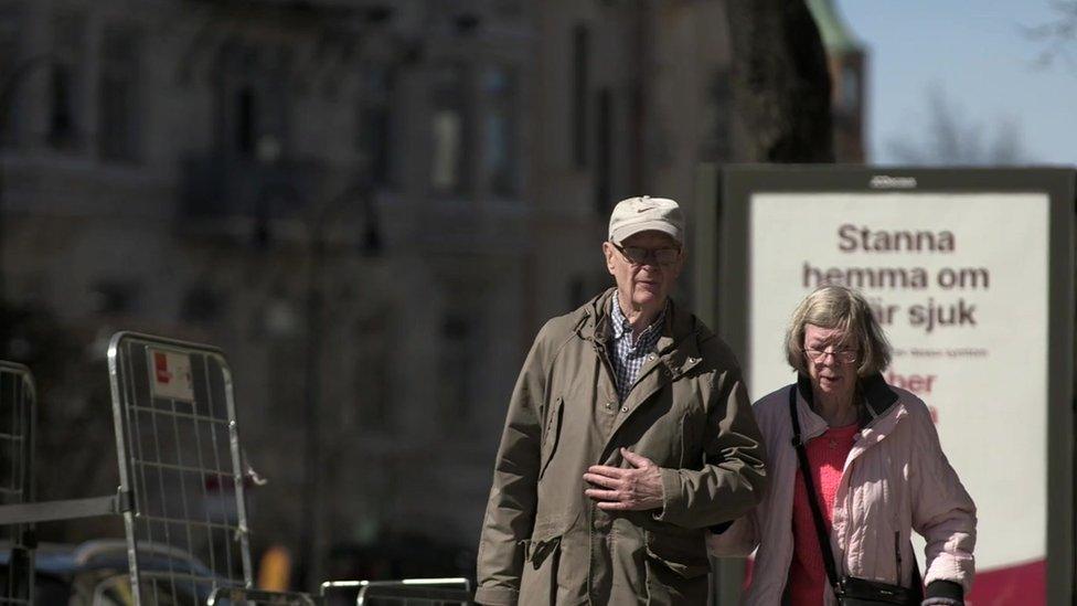 Elderly couple in Stockholm