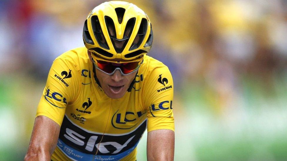 Team Sky rider Chris Froome of Britain in the Tour De France 2015