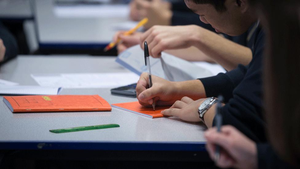 Pupils writing