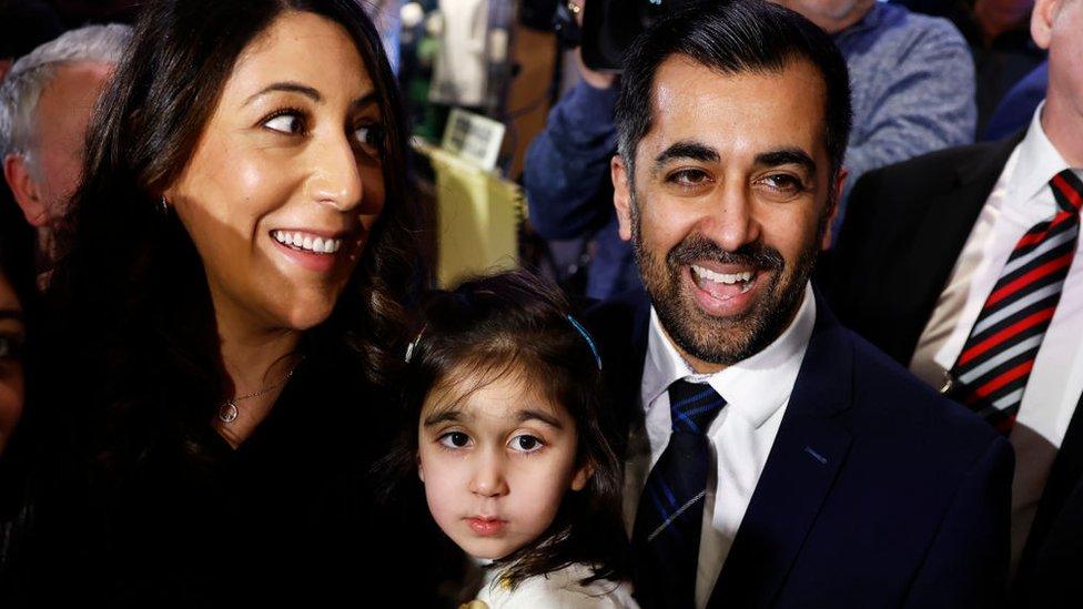 Humza Yousaf and family