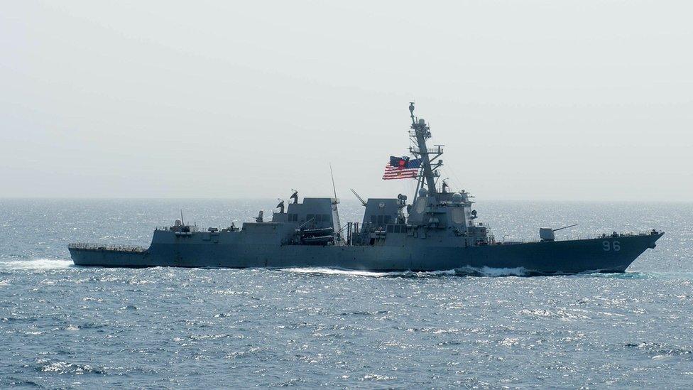 File photo showing the USS Bainbridge in the Arabian Sea (17 May 2019)