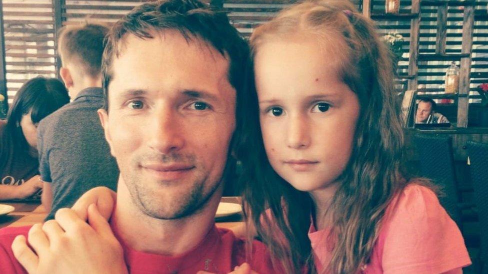 Alexei Achkasov and his daughter