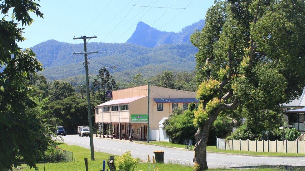 Tyalgum's pub and surrounding scenery