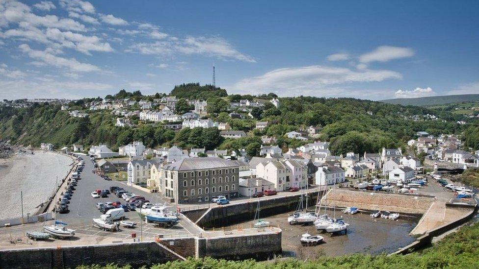 Laxey Village and harbour