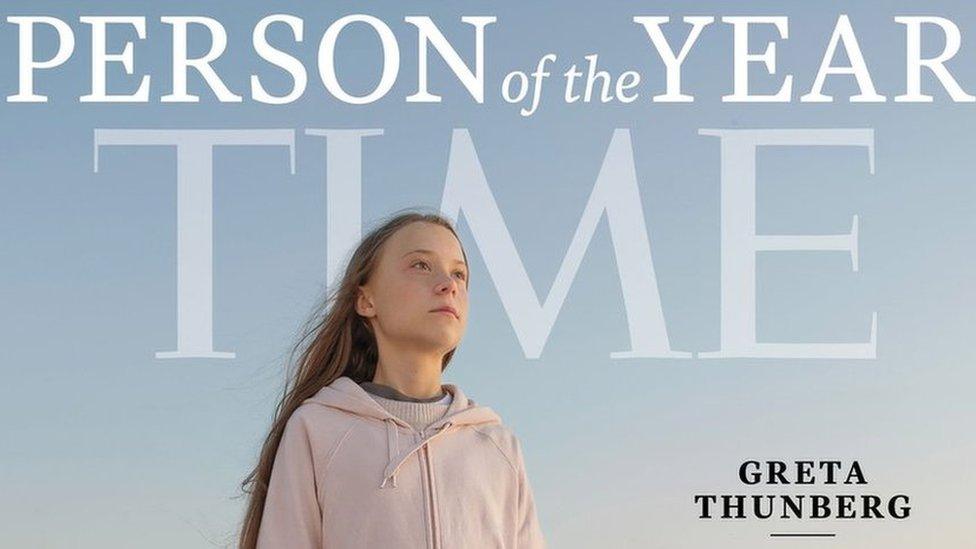 Time magazine cover with Greta Thunberg