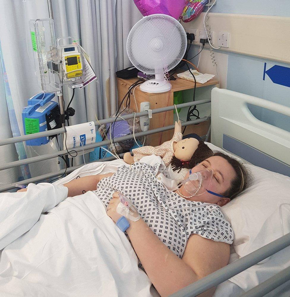 Jess Laughton after her amputation