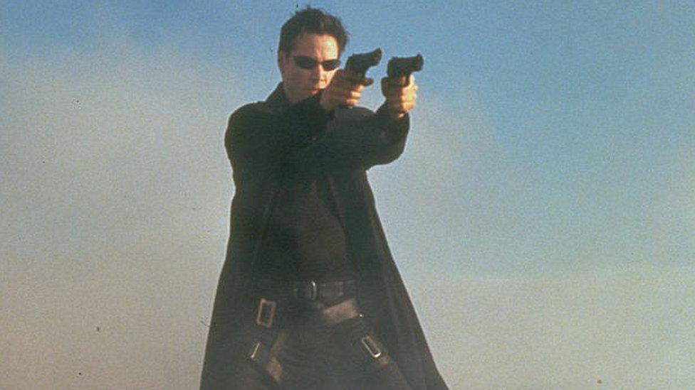 Keanu Reeves in the Matrix