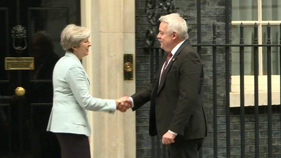 Theresa May and Carwyn Jones